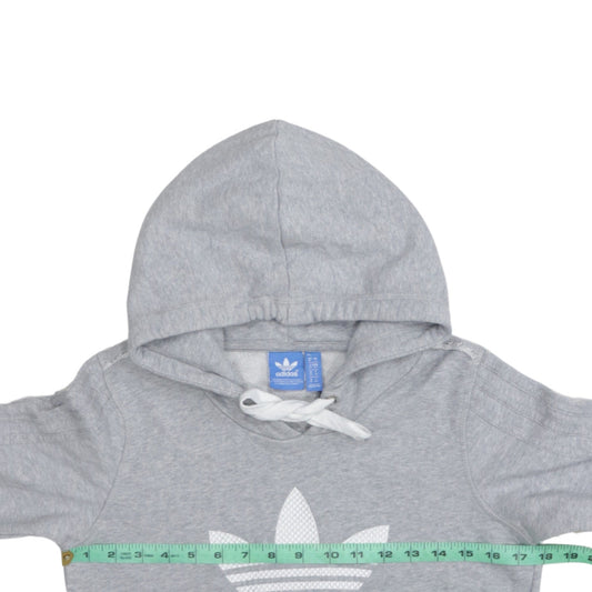 Womens UK Size 10 adidas Grey Pullover Hoodie