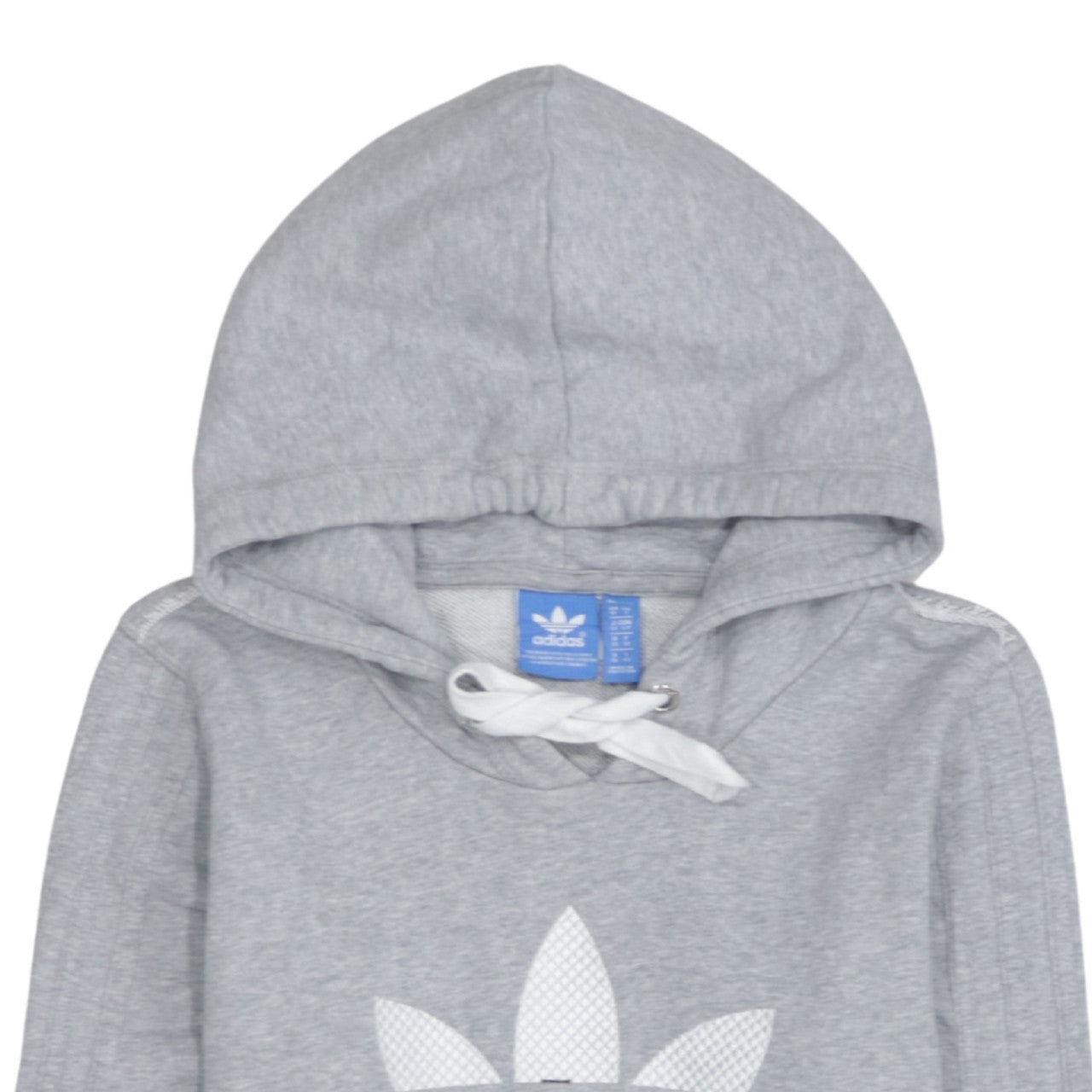 Womens UK Size 10 adidas Grey Pullover Hoodie