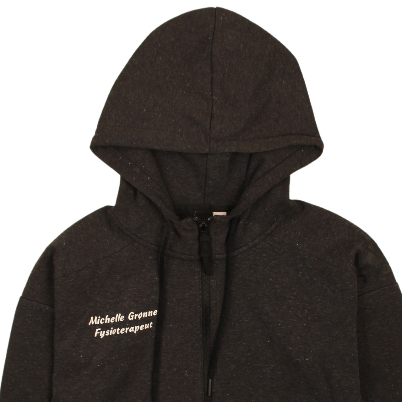 Womens UK Size S adidas Black Full Zip Hoodie