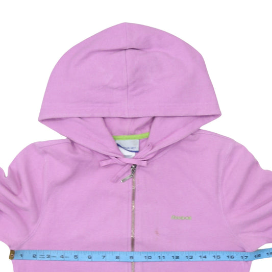 Womens UK Size 12 Reebok Pink Full Zip Hoodie