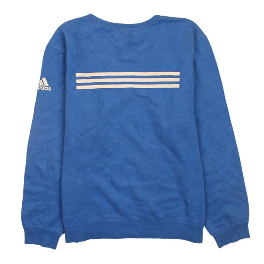 Mens UK Size M adidas Blue Pullover Sweatshirt