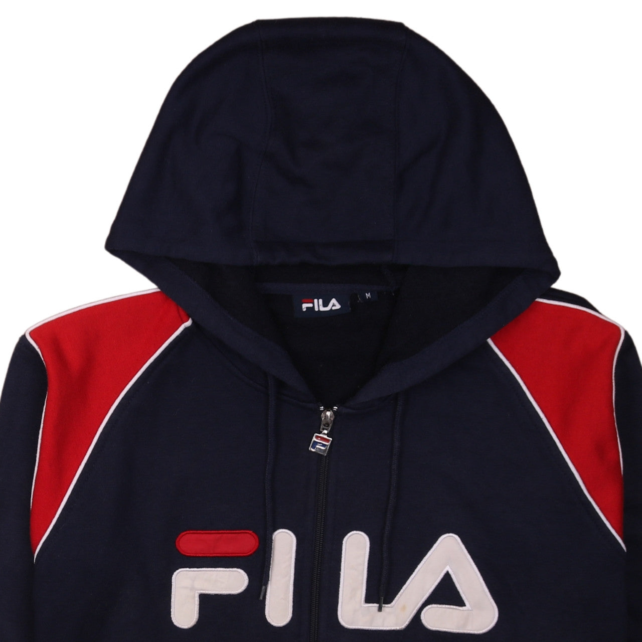 Mens UK Size M FILA Blue Full Zip Hoodie