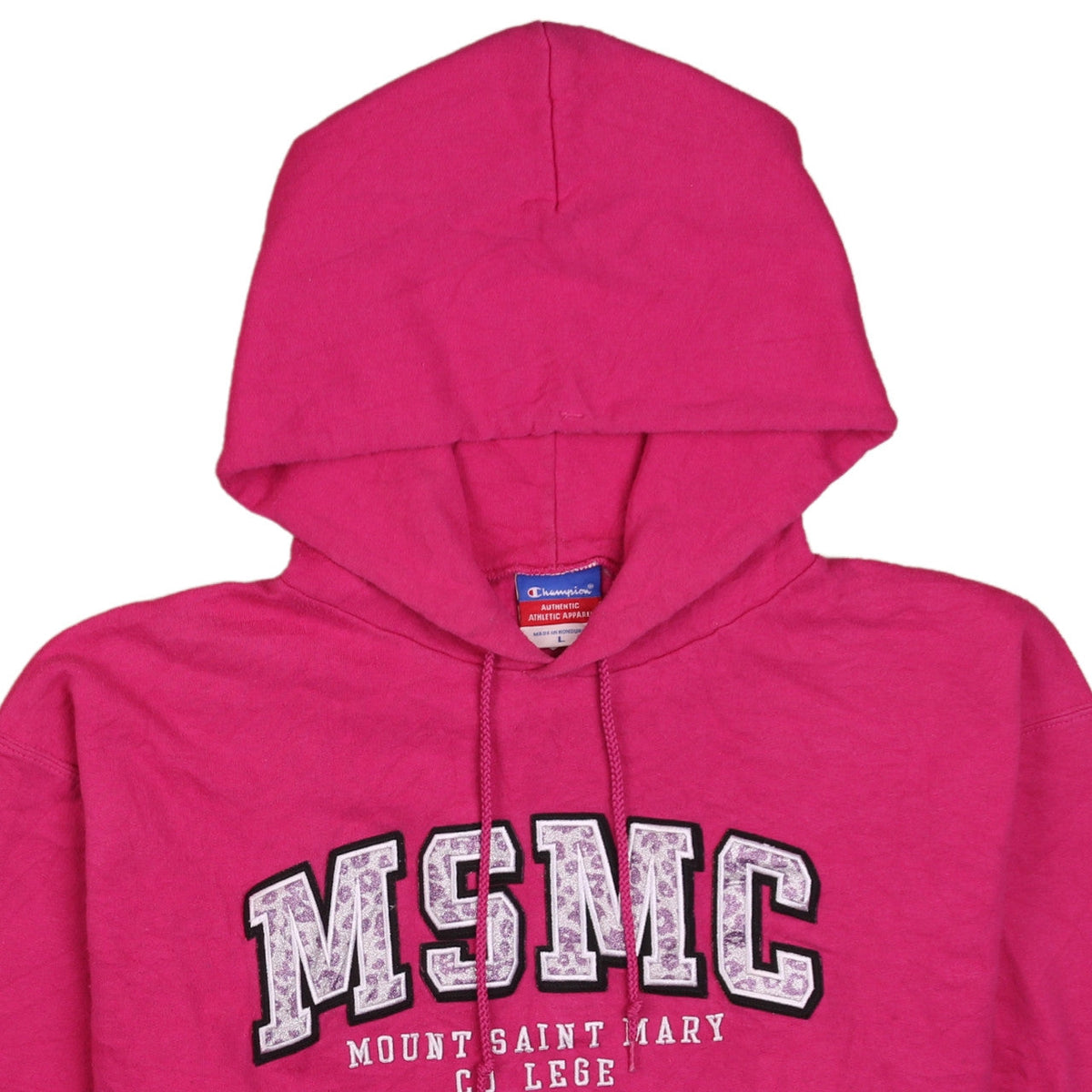 Womens UK Size L Champion Pink Pullover Hoodie