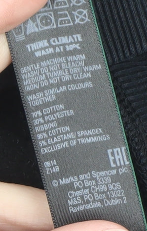 Womens UK Size 8 Marks and Spencer Black Pullover Sweatshirt