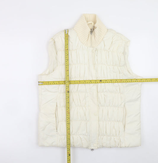 Womens UK Size L Marks and Spencer Ivory Puffer Jacket