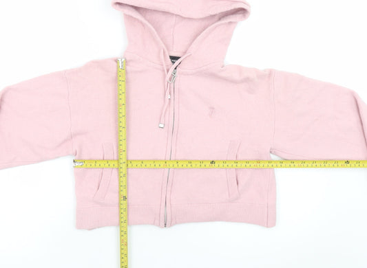 Womens UK Size XS Juicy Couture Pink Full Zip Hoodie