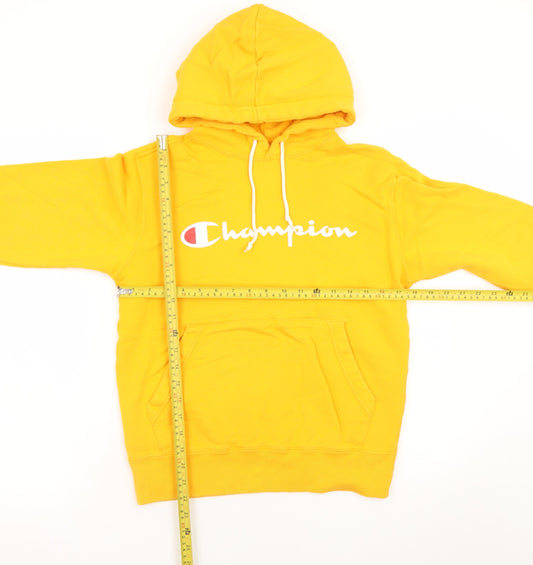 Womens UK Size S Champion Yellow Pullover Hoodie