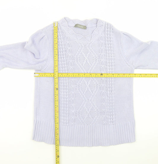 Womens UK Size 12 Oasis Purple Pullover Jumper