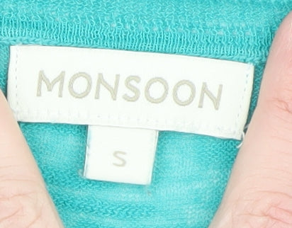 Womens UK Size S Monsoon Green Pullover Jumper