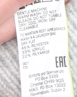 Mens UK Size M Marks and Spencer Grey Vest Jumper
