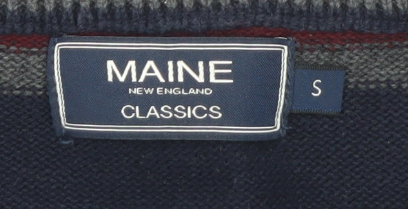 Mens UK Size S Maine New England Blue Pullover Jumper