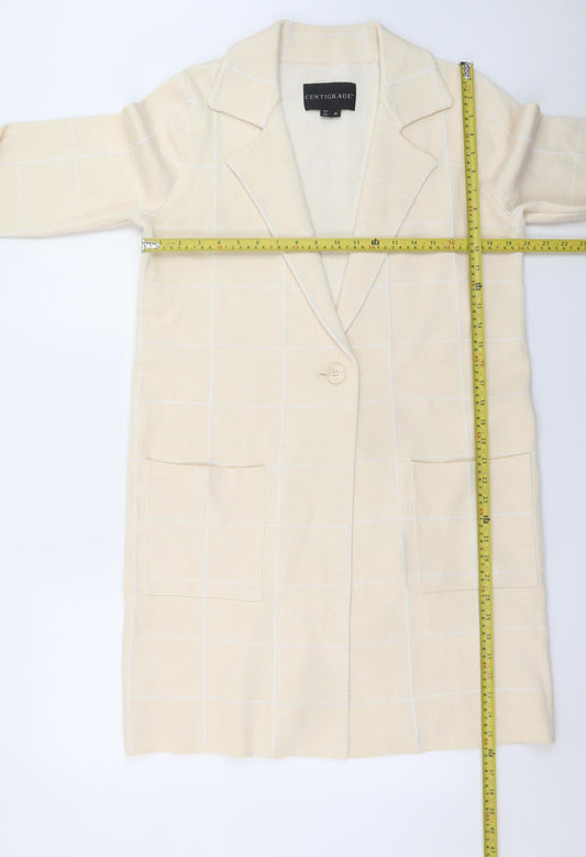 Womens UK Size M Centigrade Beige Overcoat