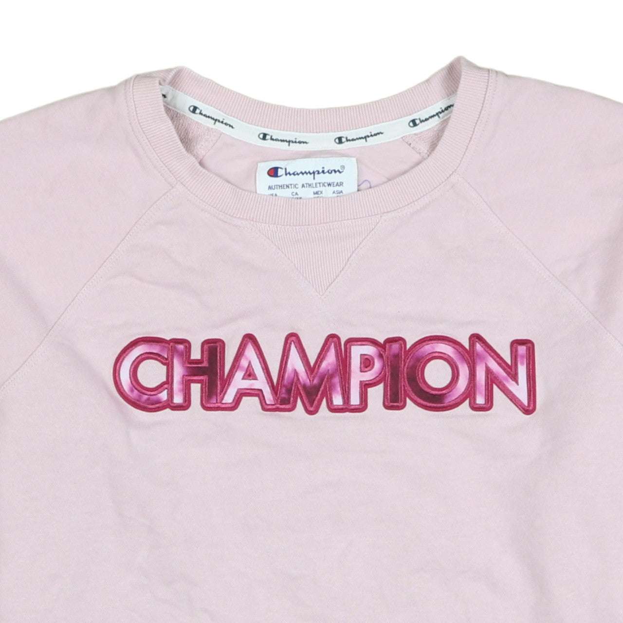Womens UK Size XS Champion Pink Pullover Sweatshirt