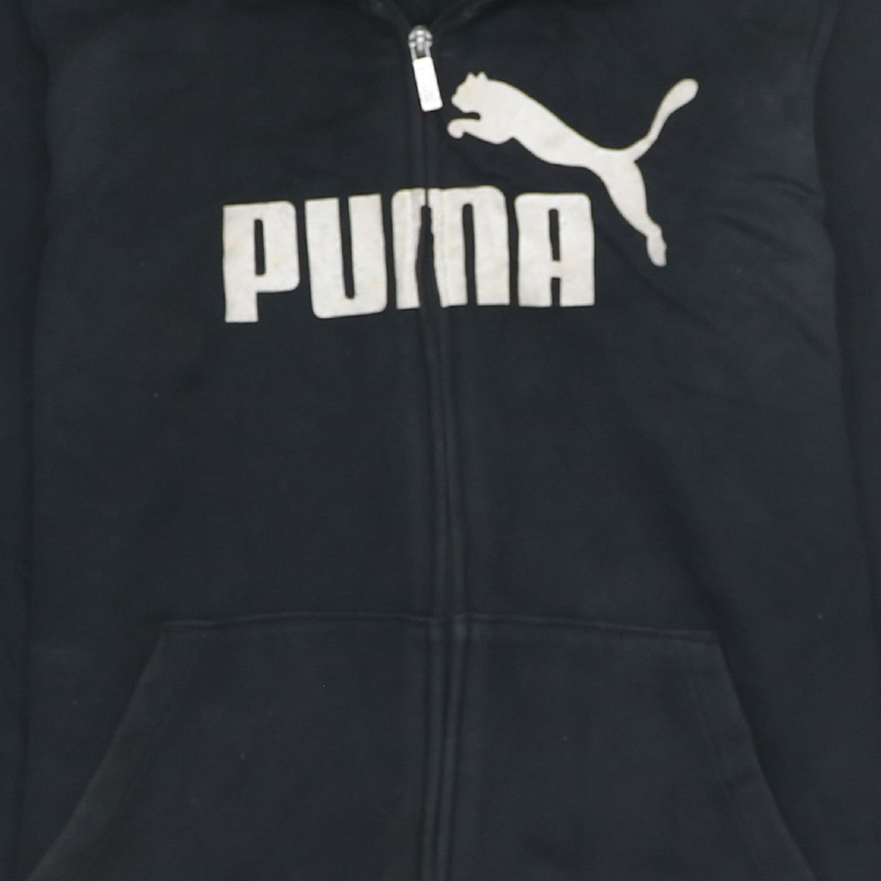 Womens UK Size L PUMA Black Full Zip Hoodie