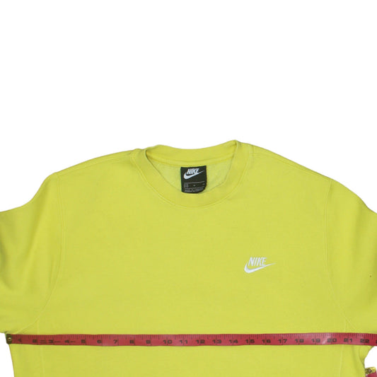 Mens UK Size M Nike Yellow Pullover Sweatshirt