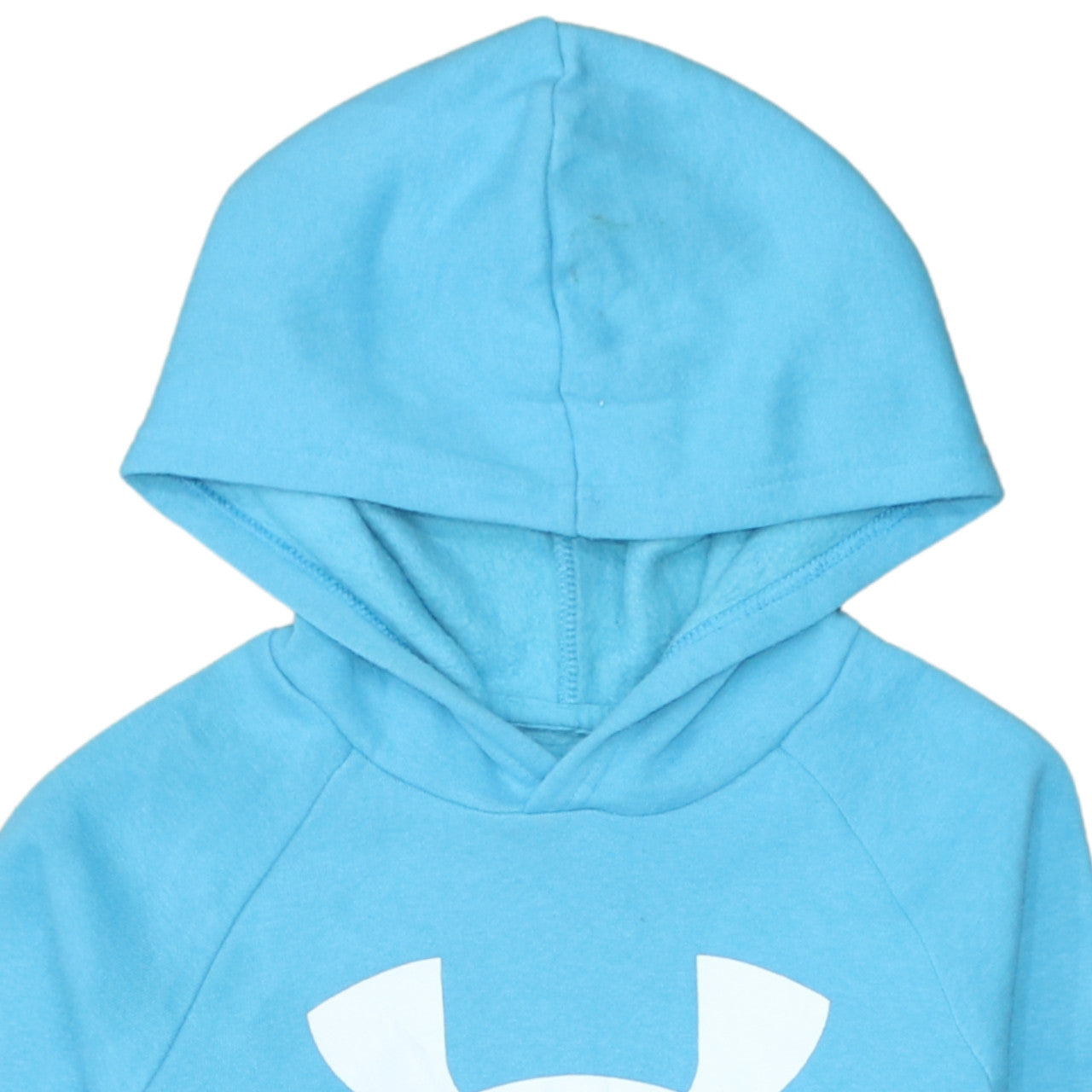Under Armour Boys Blue Pullover Hoodie Size 10-11 Years Fleece Logo Sweatshirt