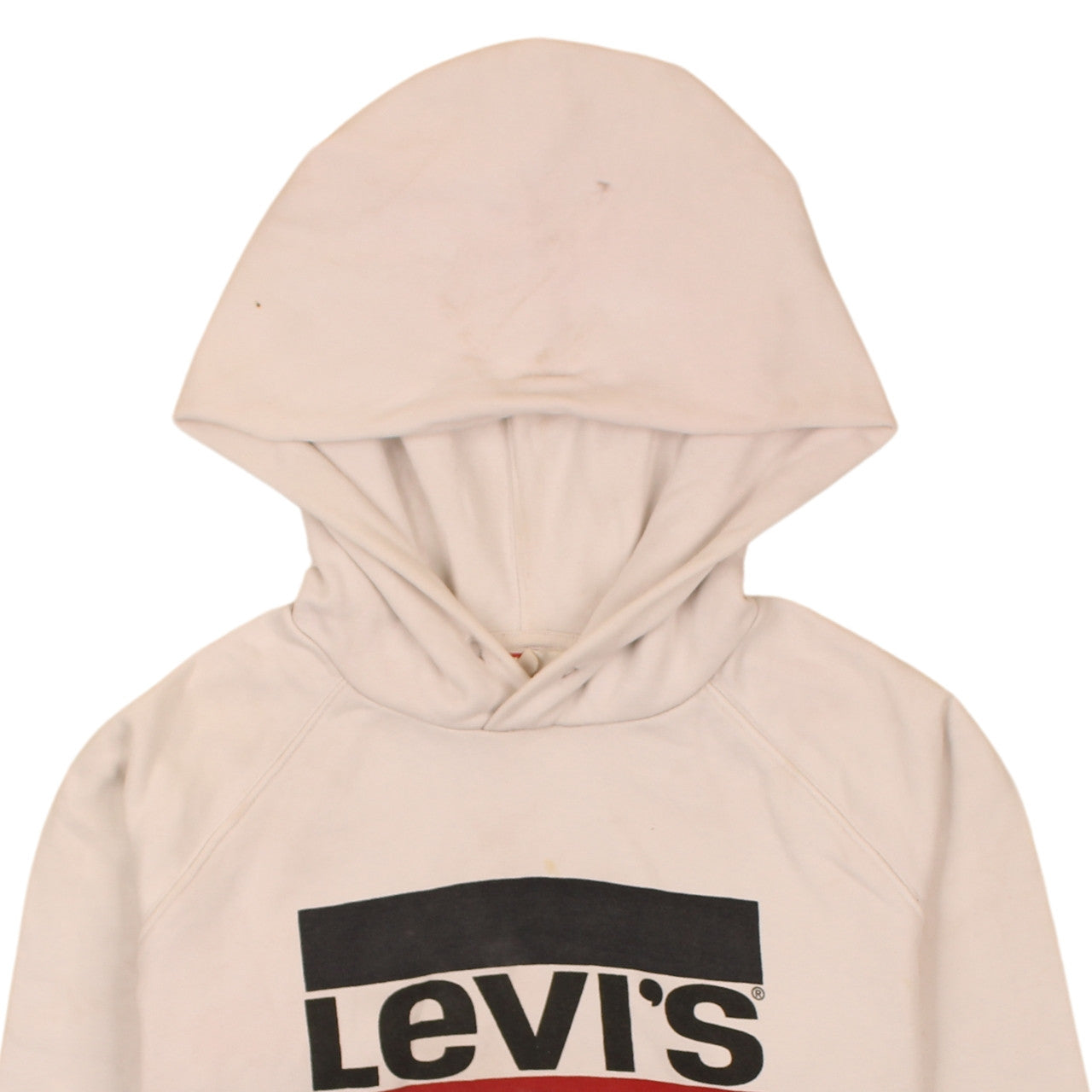 Mens UK Size XS Levi's White Pullover Hoodie