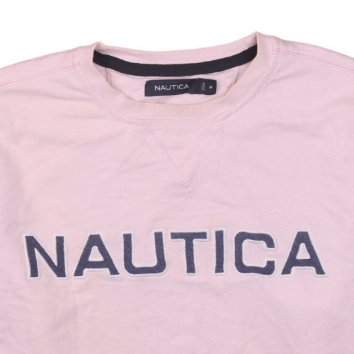 Mens UK Size M Nautica Pink Pullover Sweatshirt