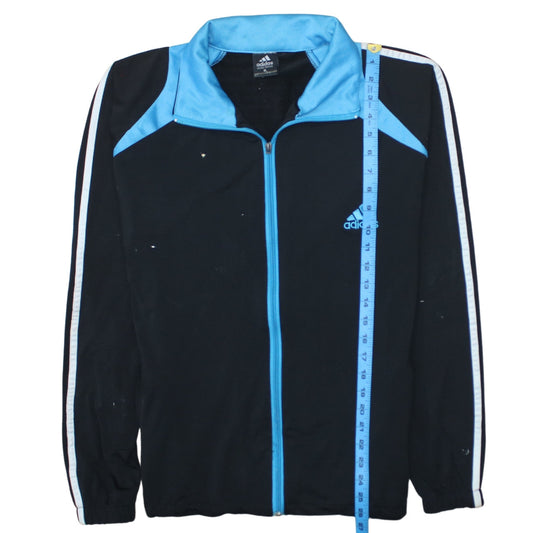 Adidas Men's Black Blue XL Track Jacket Full Zip Retro Sports Top