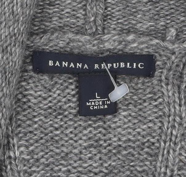 Womens UK Size L Banana Republic Grey Cardigan Jumper