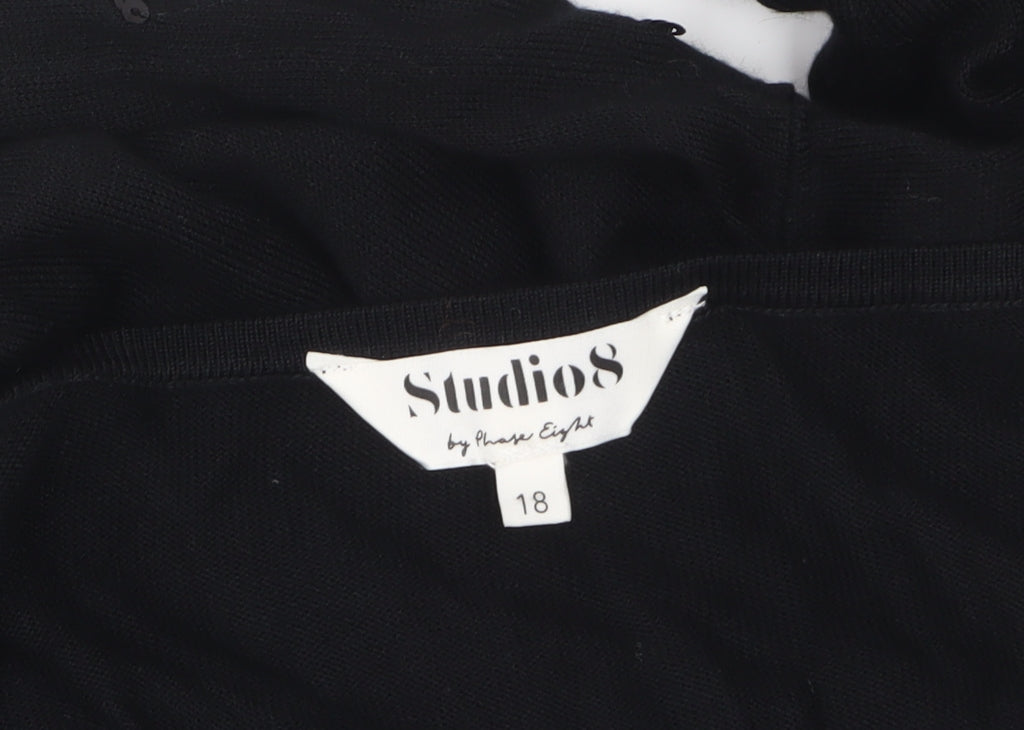 Womens UK Size 18 Studio 8 by Phase Eight Black Tunic Jumper