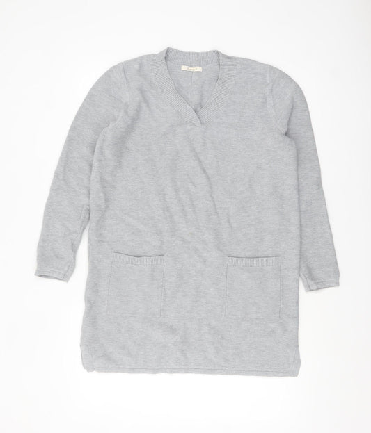 Womens UK Size 12 White Stuff Grey Tunic Jumper