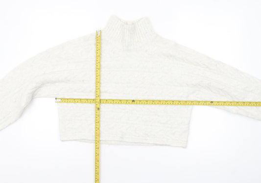 Womens UK Size M New Look White Pullover Jumper