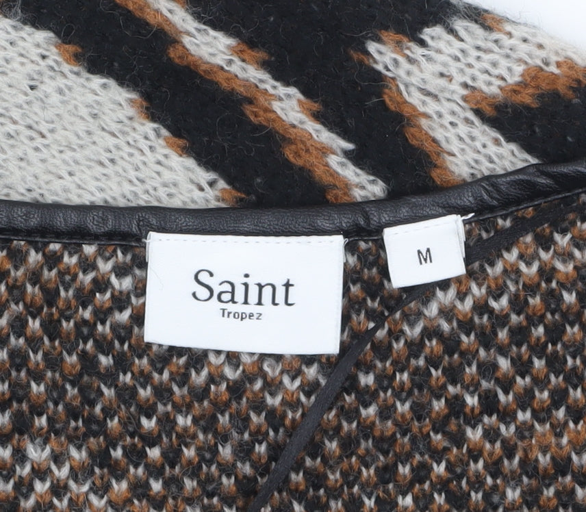 Womens UK Size M Saint Tropez Multicoloured Cardigan Jumper