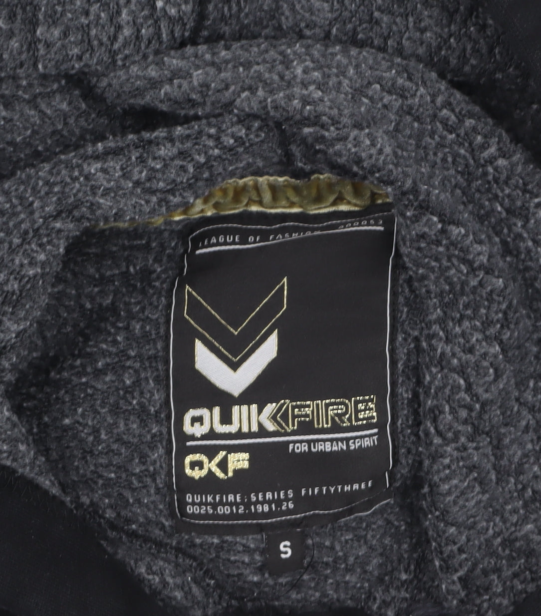 Mens UK Size S QuikFire Black Pullover Hoodie