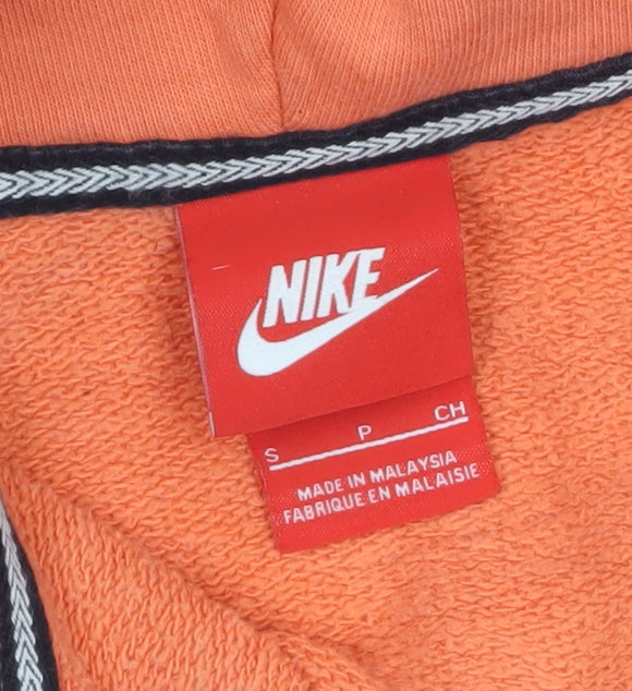 Womens UK Size S Nike Orange Full Zip Hoodie