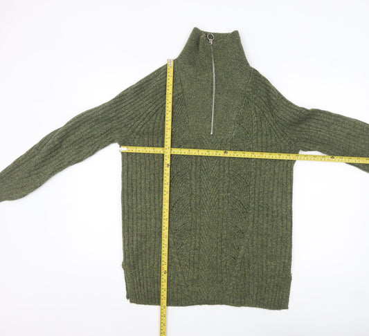 Womens UK Size S Marks and Spencer Green Pullover Jumper
