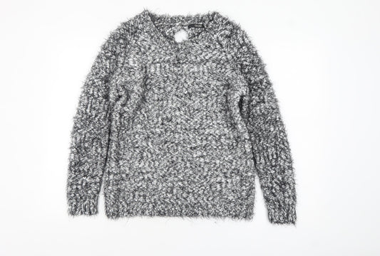 Womens UK Size S Quiz Grey Pullover Jumper