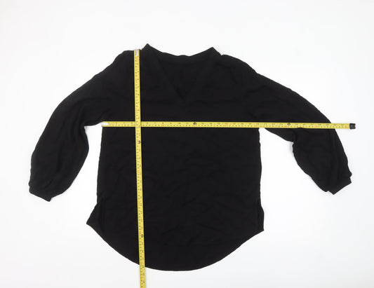 Womens UK Size 12 Marks and Spencer Black Basic Blouse