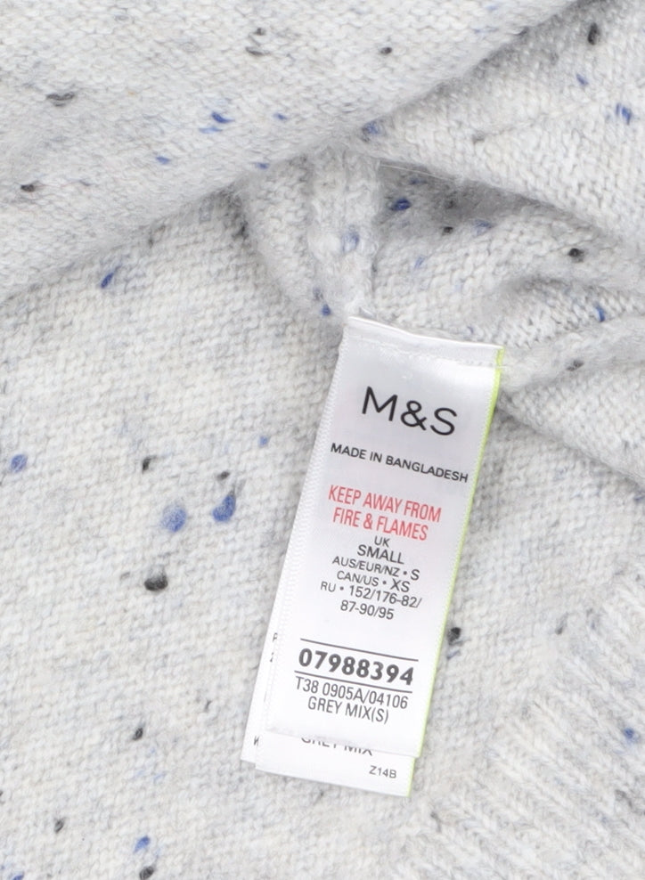 Womens UK Size S Marks and Spencer Grey Pullover Jumper