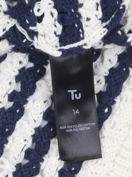 Womens UK Size 14 TU Multicoloured Pullover Jumper