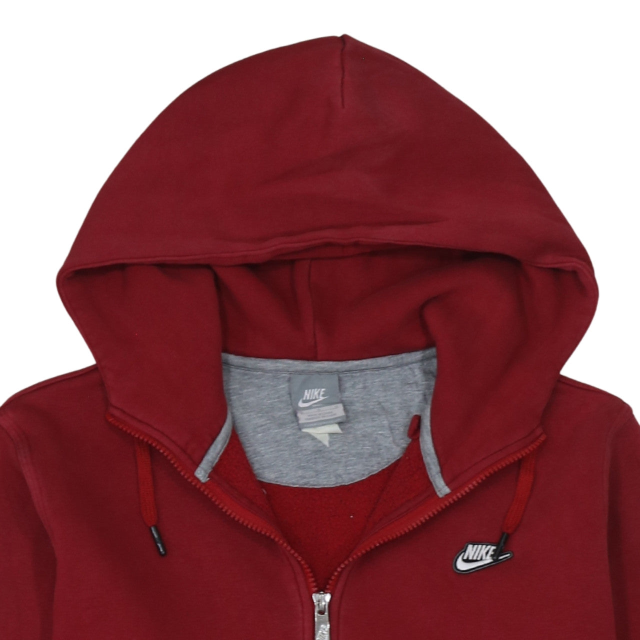 Mens UK Size M Nike Red Full Zip Hoodie