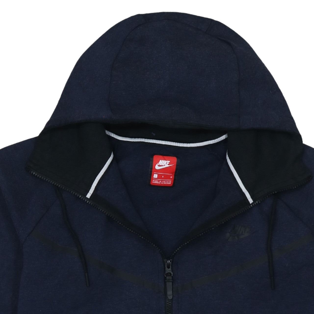 Mens UK Size L Nike Blue Full Zip Hoodie