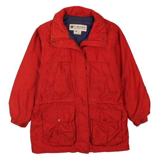 Womens UK Size S Columbia Red Parka Coat