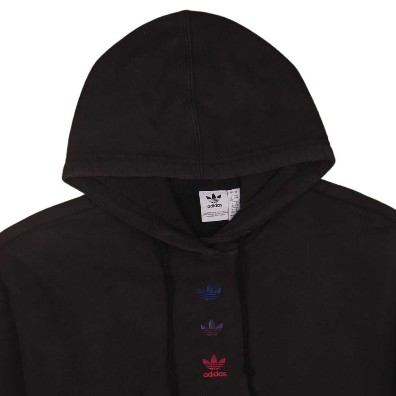 Womens UK Size 12 adidas Black Pullover Hoodie