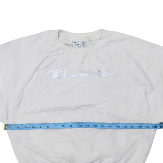Womens UK Size S Champion White Pullover Sweatshirt