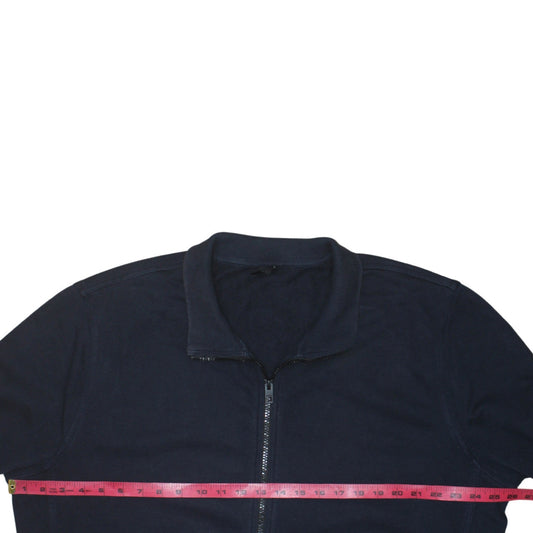 Hugo Boss Men's Blue 3XL Track Jacket Full Zip Cotton Top