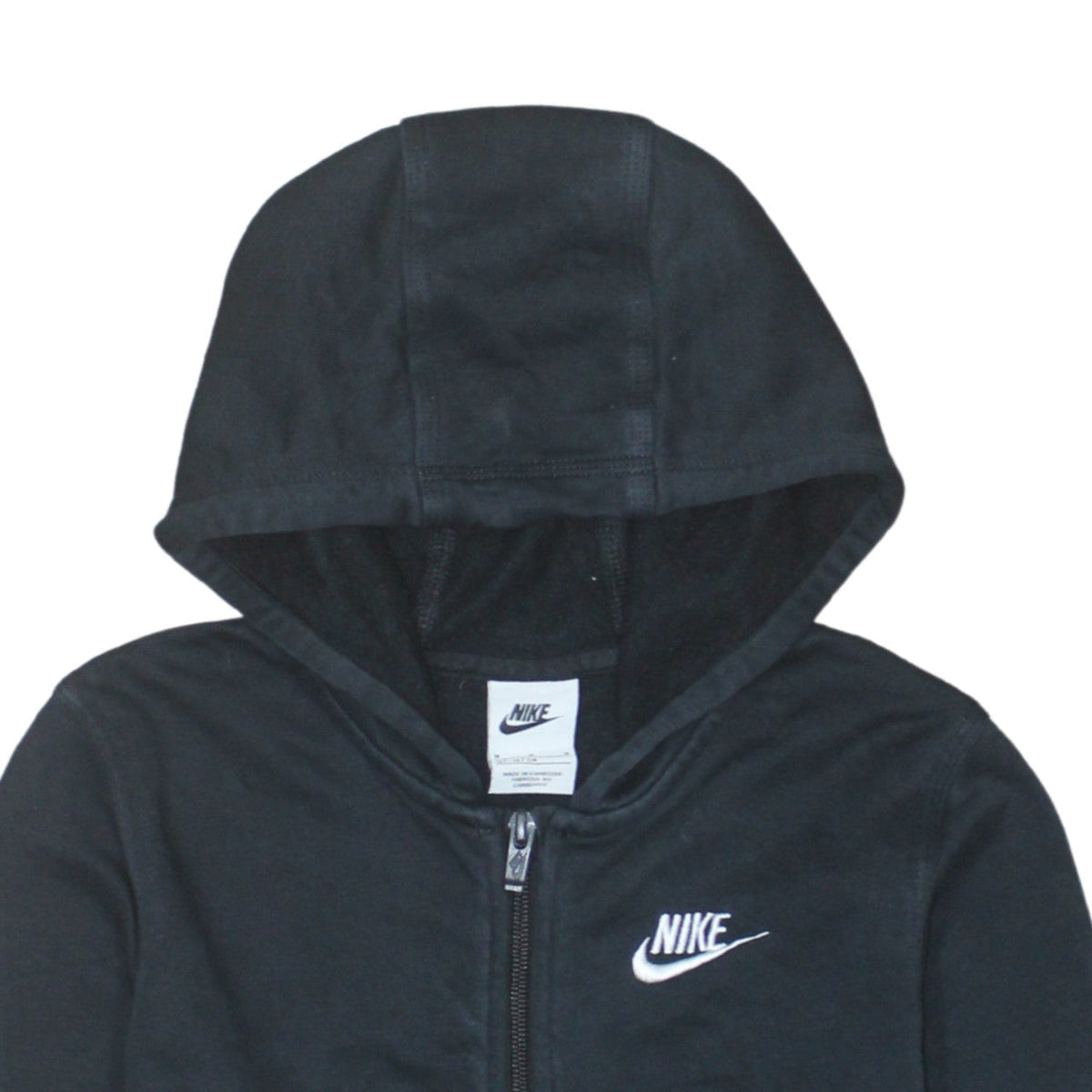 Additional view of Nike boys’ black full zip hoodie m (137-147cm) fleece sweatshirt
