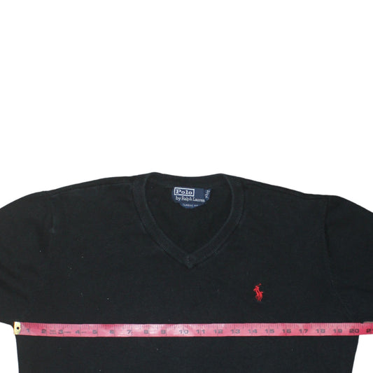 Polo Ralph Lauren Men's Black XL V-Neck Classic Fit Jumper