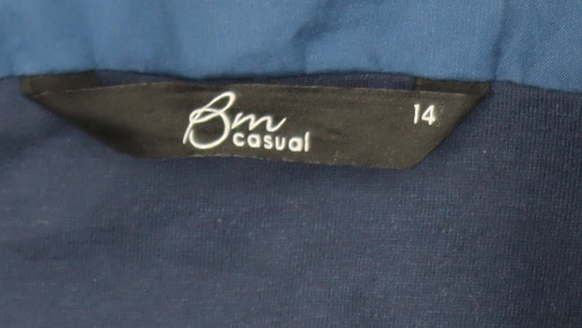 Womens UK Size 14 Bm Casual Blue Parka Coat
