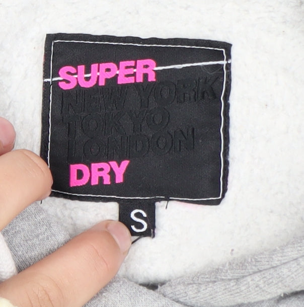 Womens UK Size S Superdry Grey Pullover Hoodie