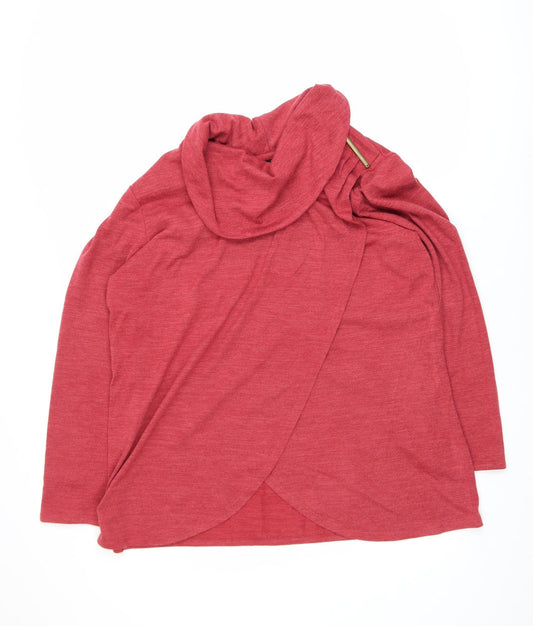 Womens UK Size 18/20 TIGI Red Wrap Blouse