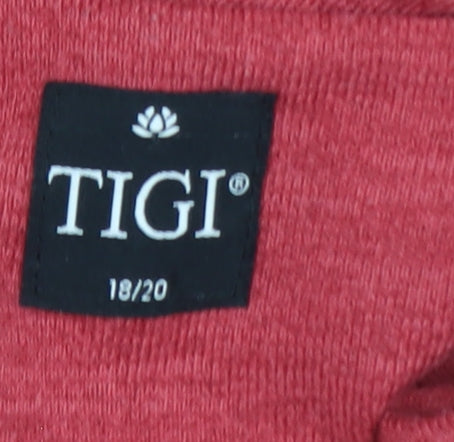 Womens UK Size 18/20 TIGI Red Wrap Blouse