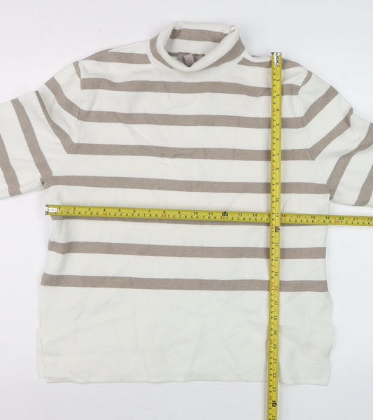 Womens UK Size XS H&M Beige Pullover Jumper