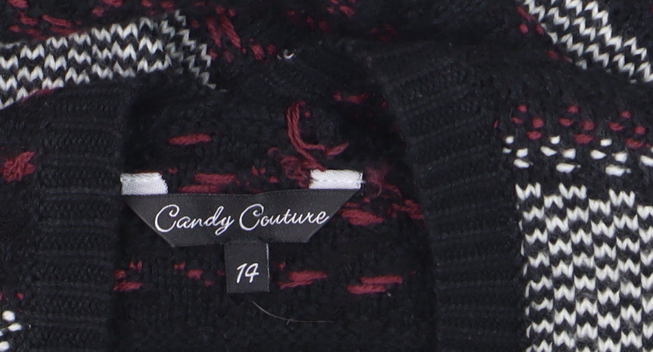 Girls UK Size 14 Years Candy Couture Black Cardigan Jumper