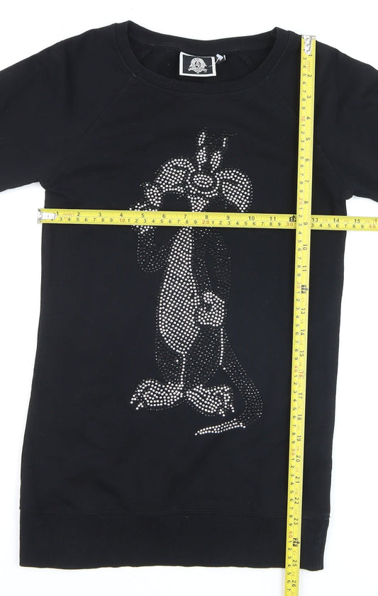Womens UK Size 6 Looney Tunes Black Pullover Jumper